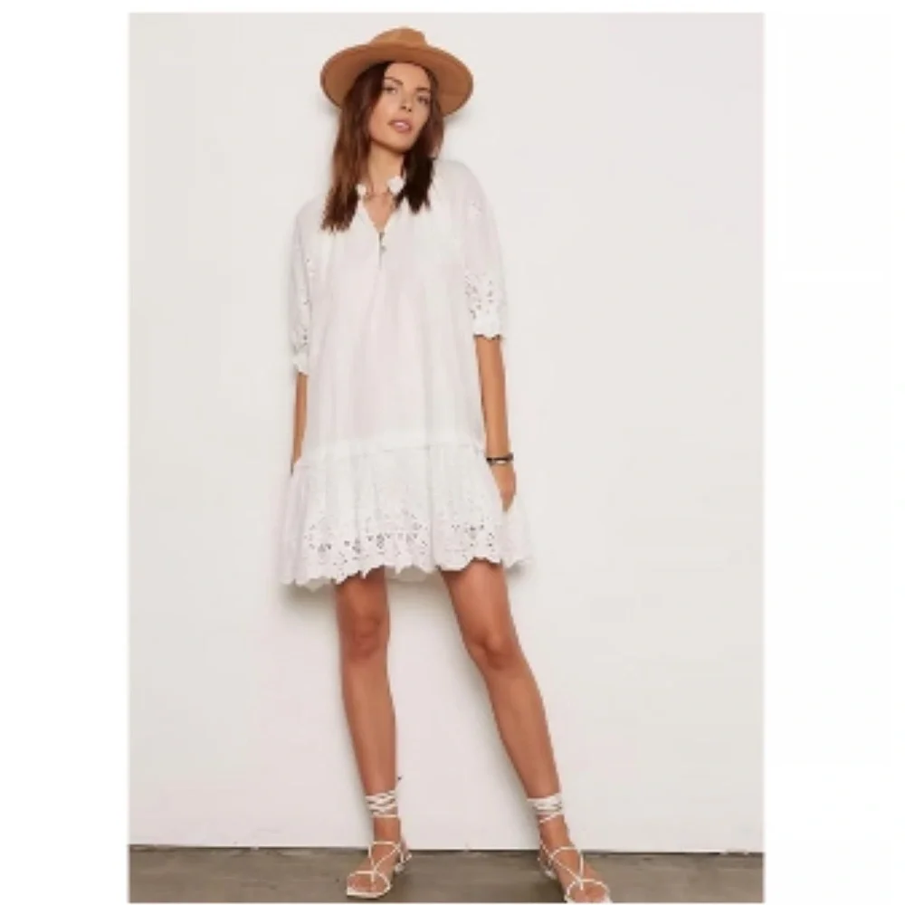 Tart White Mia Eyelet Dress Medium - Picture 2 of 12